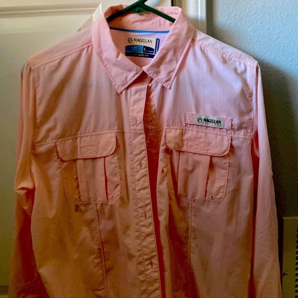 Nwt Magellan Peach Long sleeve fishing shirt!